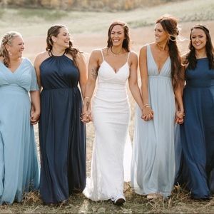 Blue v neck Ava dress show me your mumu